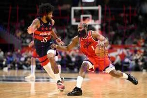 哈登36+7+9萨尔28分 快船击败奇才6连胜